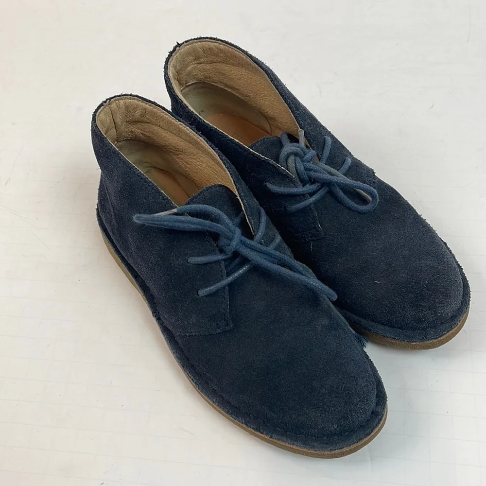 FRYE SUEDE NAVY DESSERT BOOTS CHUKKA 13.5 unisex